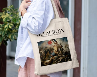 Delacroix Tote Bag - Premium Quality - Liberty Leading the People (1830)