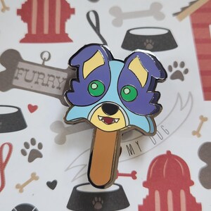Blue Heeler Pawpsicle 1.9 inch pin| Australian Cattle Dog | Hard Enamel | Furry |