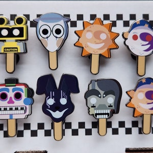 Fan Made Five Nights Inspired Pawpsicle Pins | Glamrock Staff Series