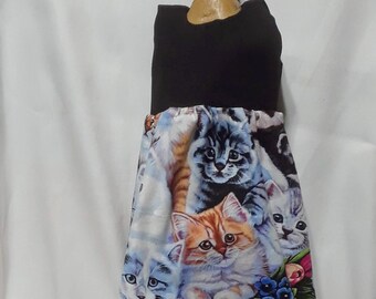Cat Print Dress Knitted Shrug Suede Shoes for 18 Inch Dolls AG OG