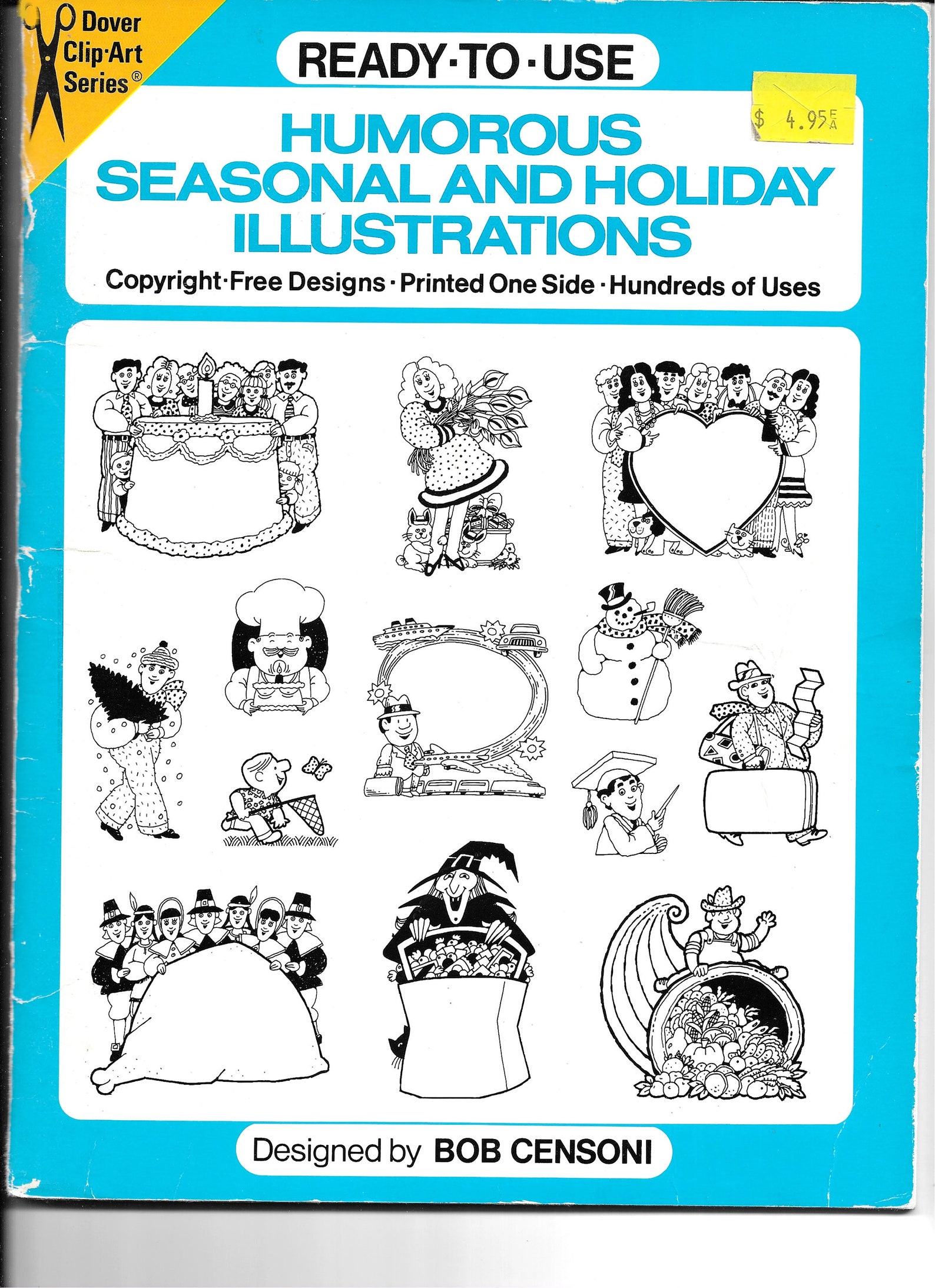 Dover Clip Art Books Humorous Illustrations Office Holiday Etsy