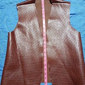 Rustic Brown Leather Unlined Vest Size Small Bohemian Hippie Western Cosplay Powwow