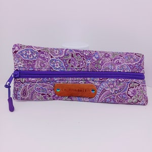 Oh Sangrita Purple Print Zipper Pouch for Personal Products Feminine Period Pads Liners