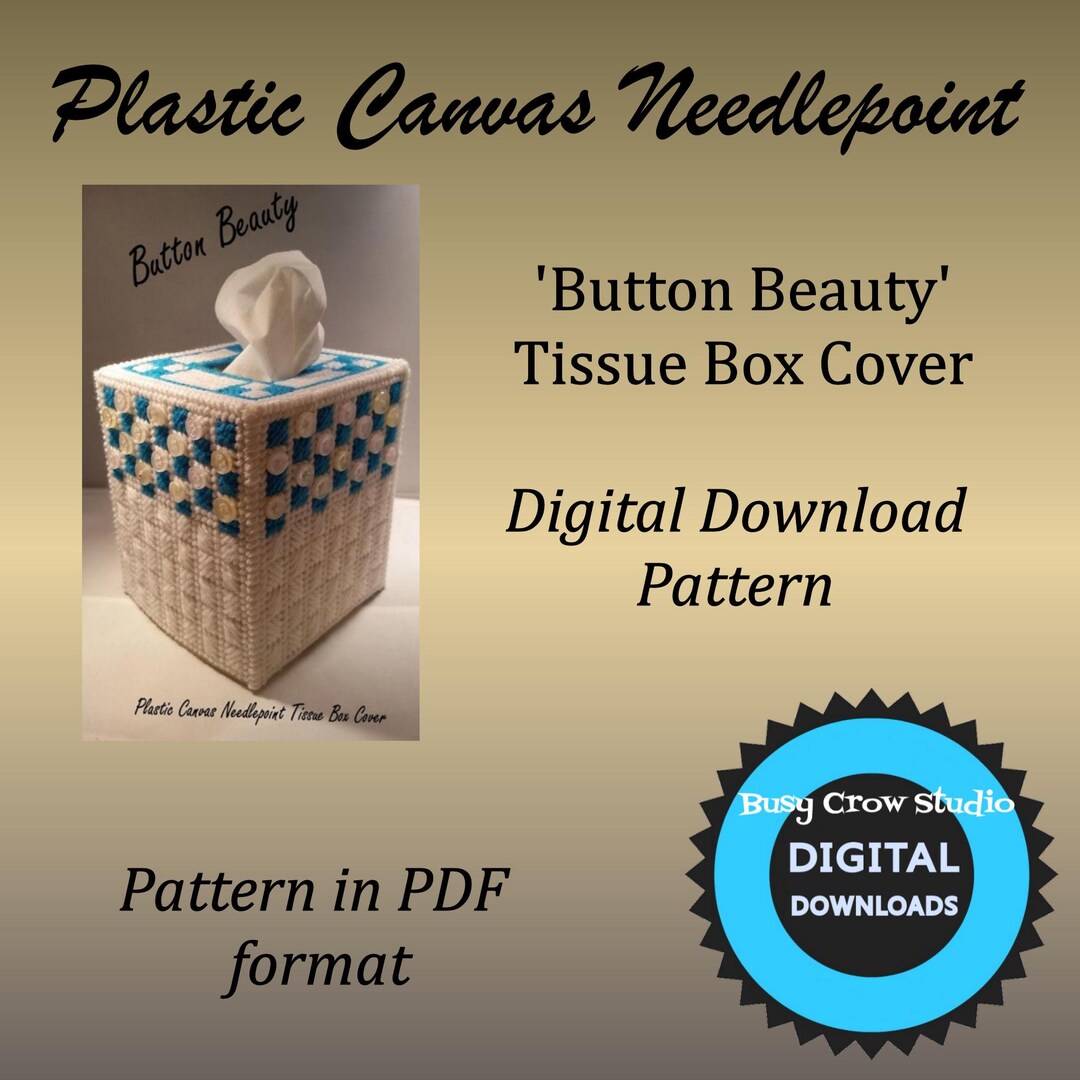 Digital Download Pattern Plastic Canvas Tissue Box Cover - Etsy