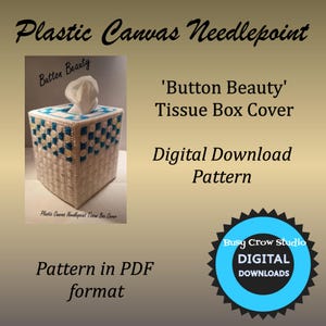 Digital Download Pattern Plastic Canvas Tissue Box Cover