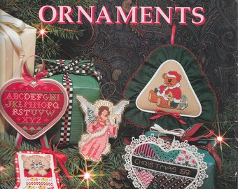 100 Cross-Stitch Christmas Ornaments Pattern Book Hardbound