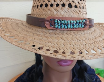 Handmade Beaded Western Cowgirl Hatband Hat Accessory