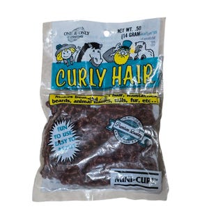 Mini-Curl Curly Hair for Dolls Stuffed Animals and Crafts Autumn Brown