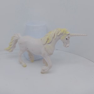 White Plastic Unicorn Horse Figurine International