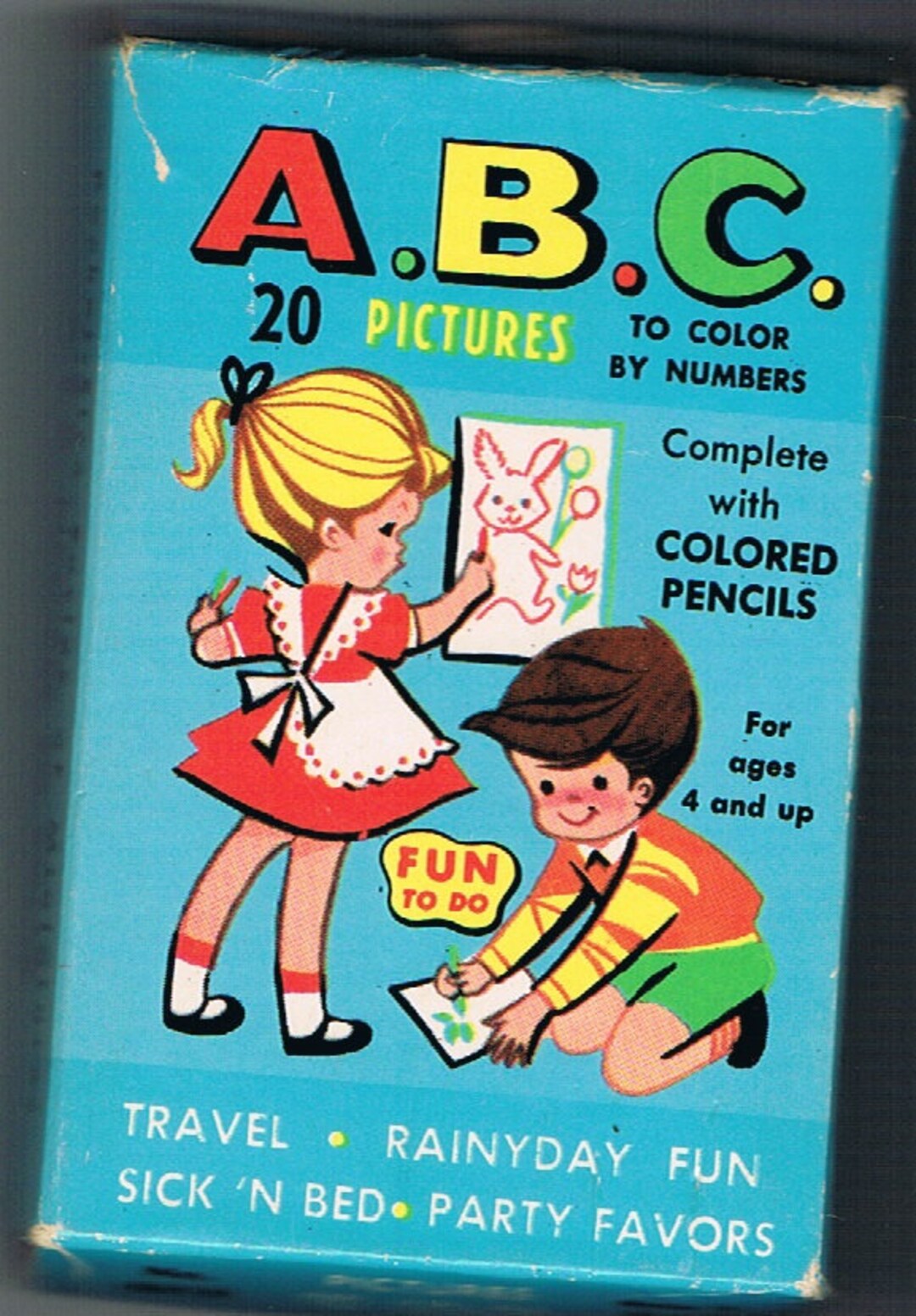 Vintage ABC Childrens Art Cards With Pencils for Ephemera or Collecting ...