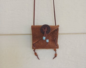 Handmade Medicine Bag Amulet Pouch Necklace