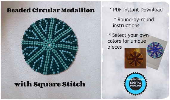 PDF Download Tutorial Pattern Circular Beaded Medallion with | Etsy
