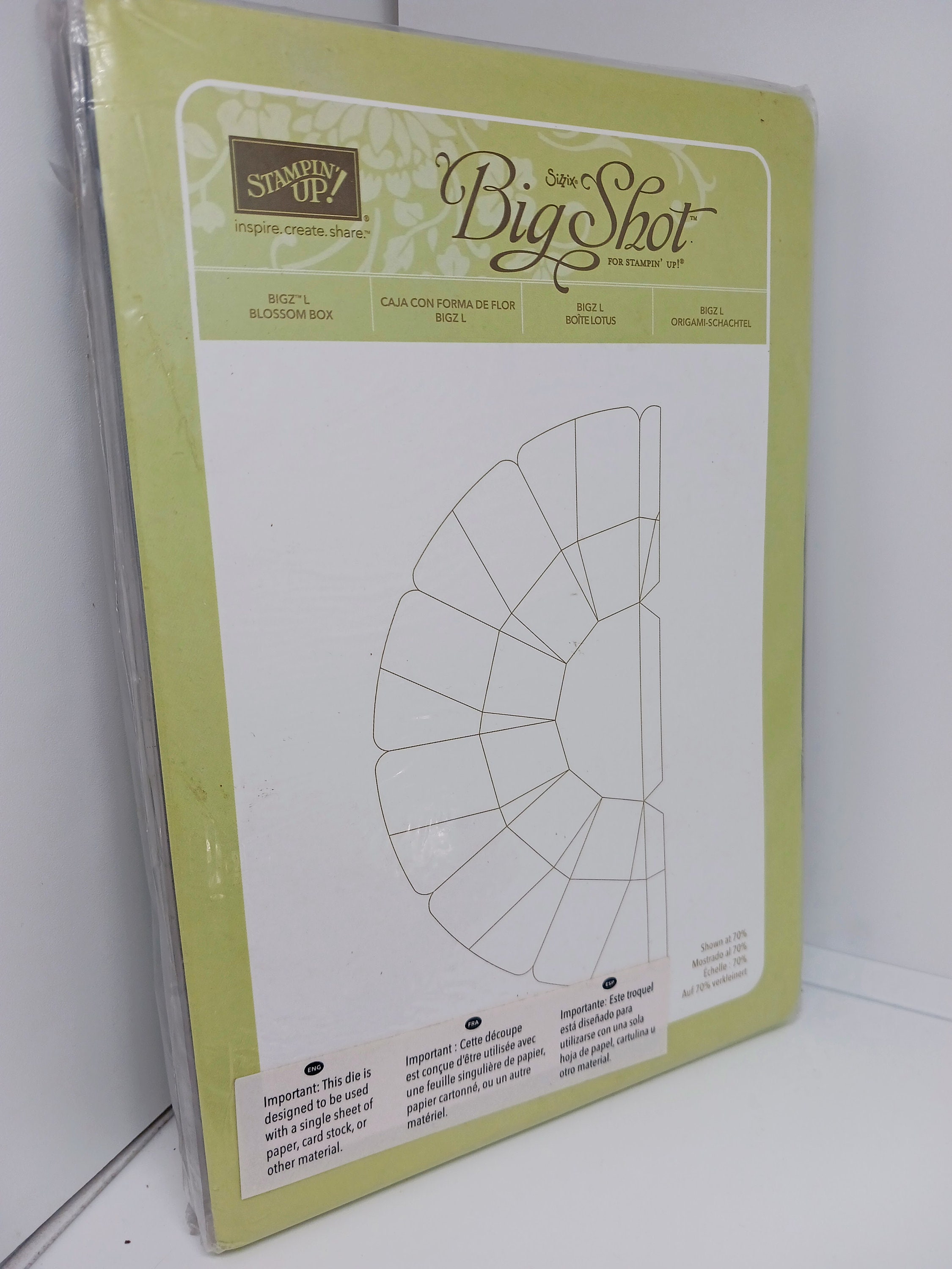 Stampin' up Sizzix Big Shot Bigz L Blossom Box Cutting Die - Etsy