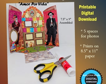 Digital Download Printable Dia de los Muertos Ofrenda Altar to Print Cut and Assemble