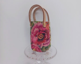 Floral Printed Leather Handbag Purse for Blythe Liv Barbie Size Dolls