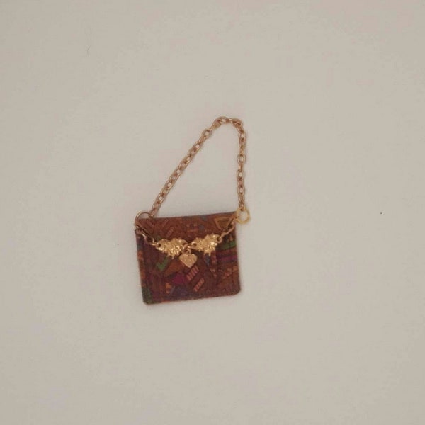 Patterned Suede Leather Shoulder Bag with Chain Strap for Fashion Dolls Barbie Liv Blythe