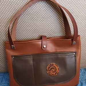 Petit sac fourre-tout en cuir fait main en cuir simple