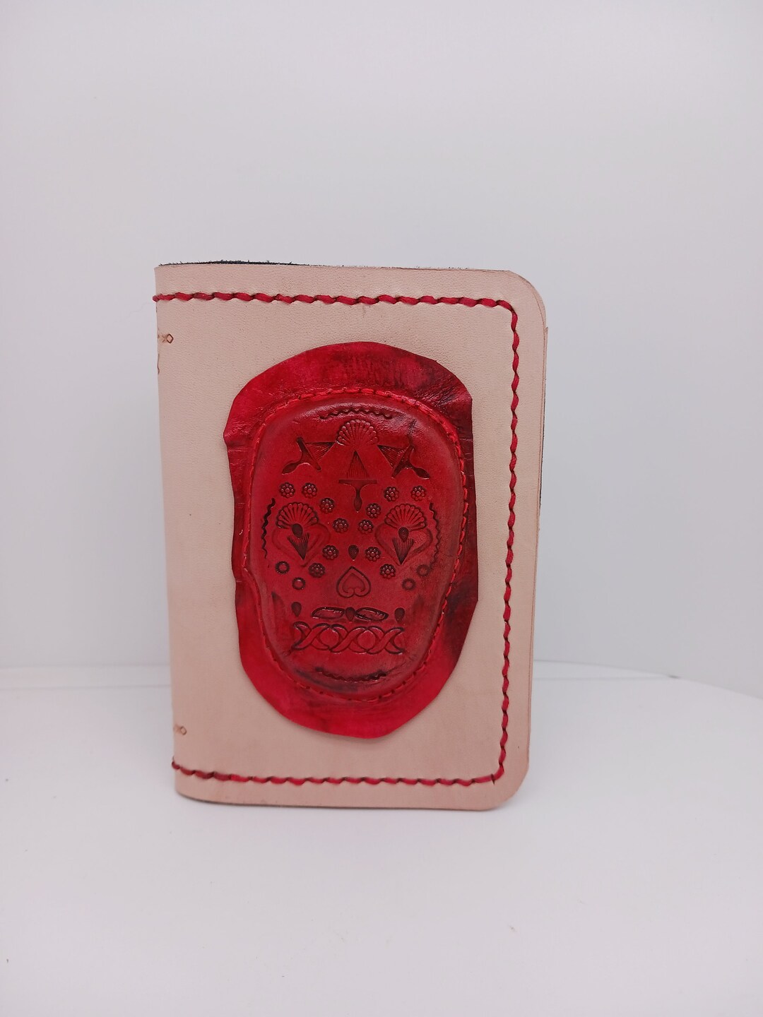 Handmade Leather Passport Size Journal Cover Portfolio With Decorative ...