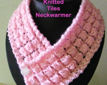 Knitted Tiles Neckwarmer Pattern Download PDF Knitting Pattern