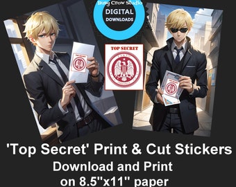 Download and Print Top Secret Stickers