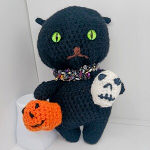 The Bad Kitty Halloween Decoration Amigurumi Stuffed Crochet Black Cat