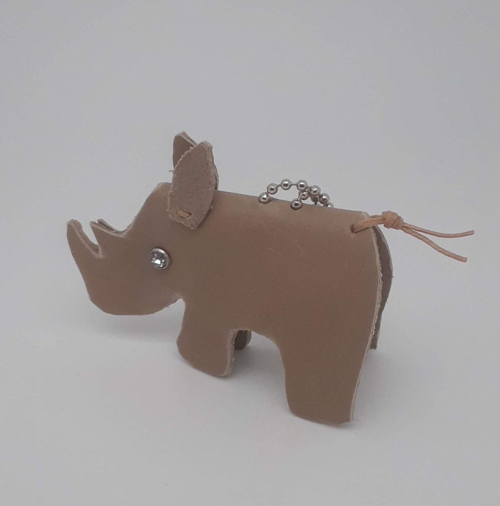 Handmade Leather Rhinoceros Rhino Bag Charm Key Chain Ornament Etsy