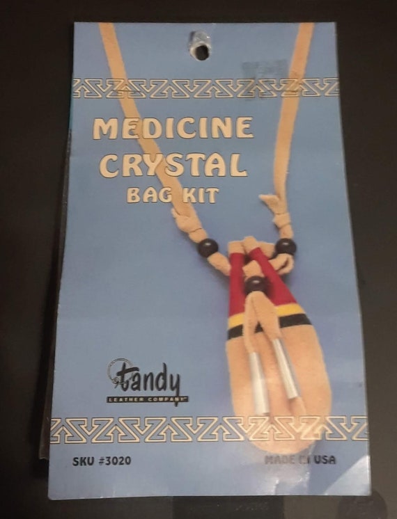 Vintage Tandy Leather Kit Medicine Crystal Bag