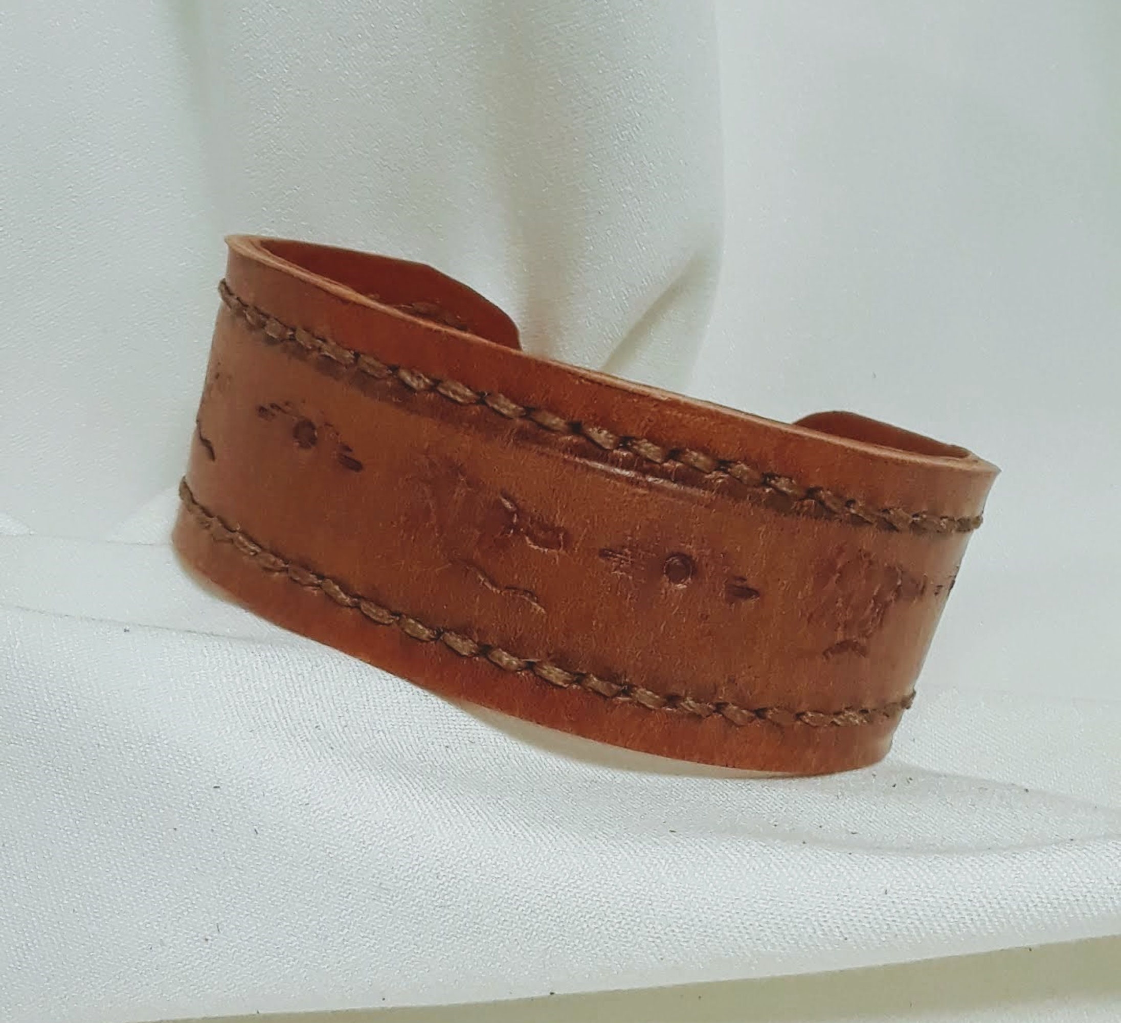 Range Rider Horses Brown Leather Cuff Slip on Bangle Bracelet | Etsy
