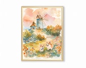 Corgi Watercolor Wall Art Framed Nursery Decor Aesthetic Room Whimsical Art Printable Art Orginal Downloadable Art Dog Digital Artwork Pet