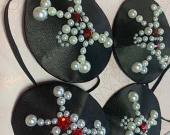 Eye Patch with Skull and Crossbones Embellishment