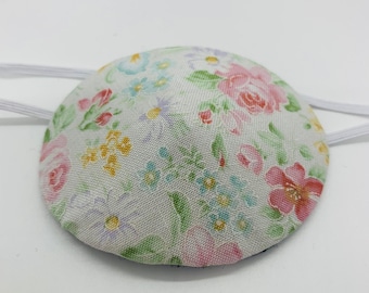 Floral and White Cotton Eye Patch