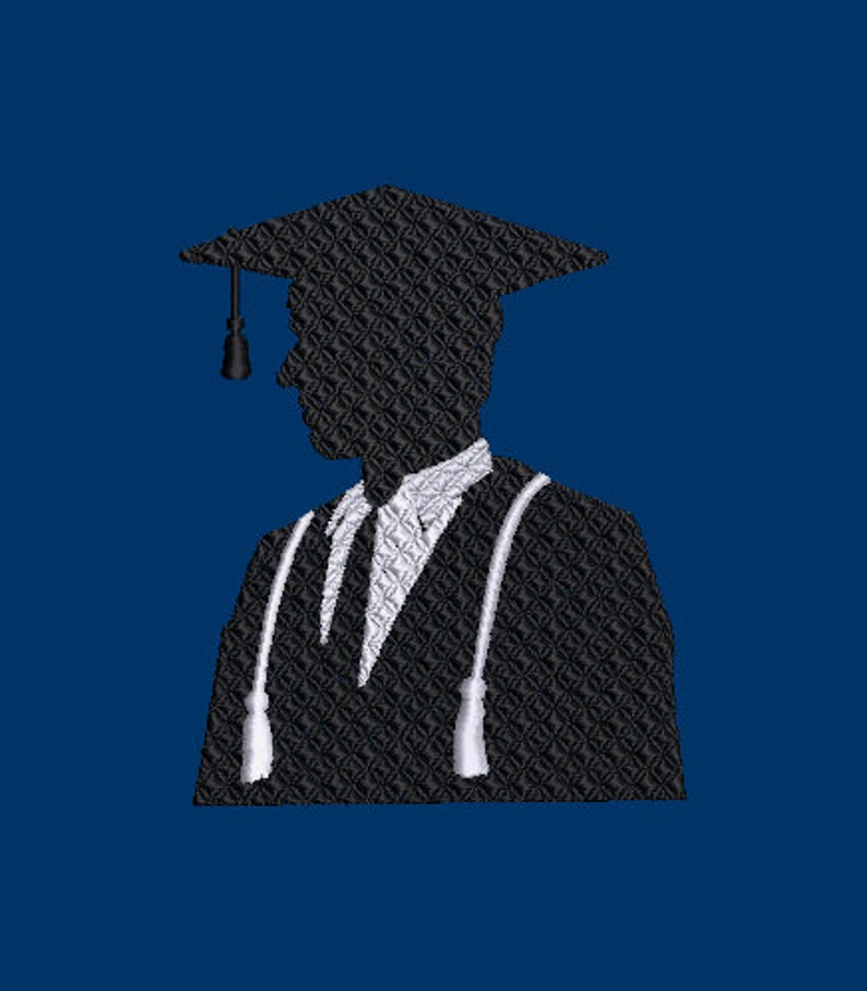 Graduation Embroidery Design Man Silhouette 2 Hoop Sizes - Etsy