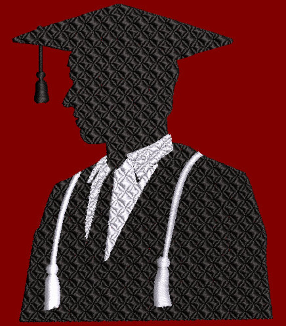 Graduation Embroidery Design Man Silhouette 2 Hoop Sizes - Etsy