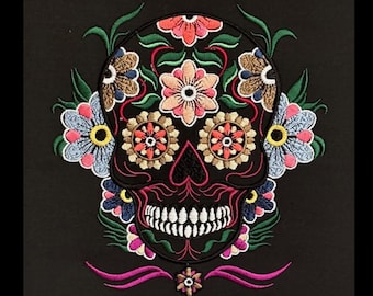 Sugar Skull Embroidery Design
