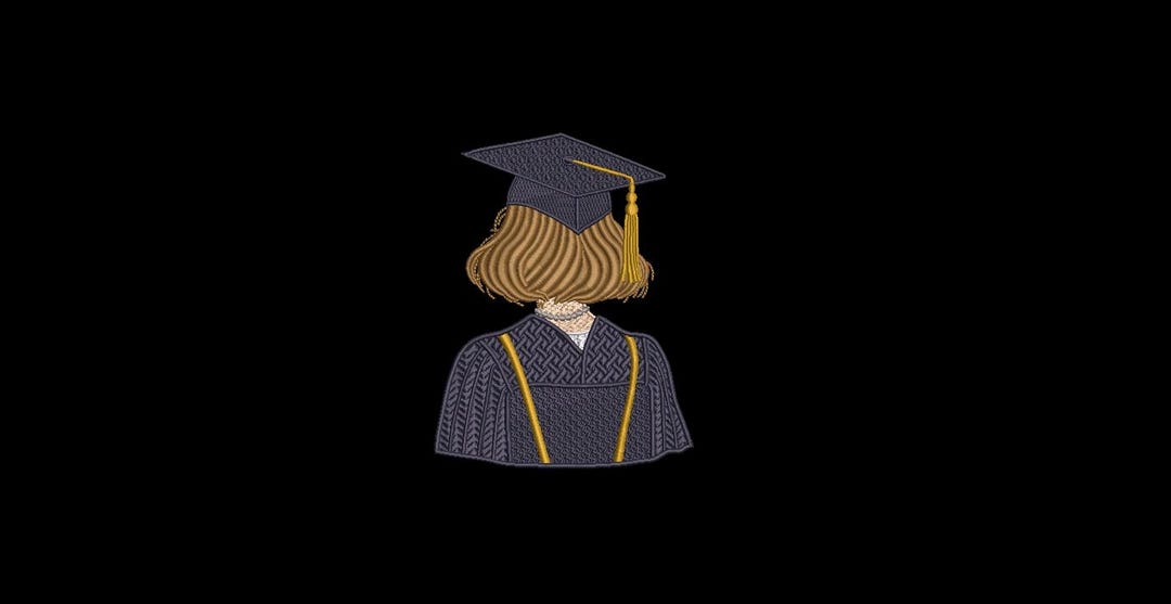 Graduation Embroidery Design Graduation Girl - Etsy