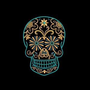 Diseño de bordado del Día de los Muertos