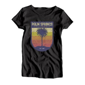 Camiseta de palmeras, camiseta de California, regalo de vacaciones en California, camiseta del desierto, camiseta de palmera, camiseta de vacaciones en California, camiseta de verano