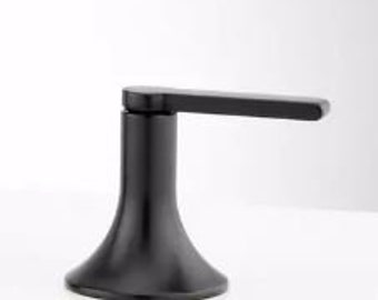 New Matte Black Lentz Widespread Bathroom Faucet Lever Handles by Signature Hardware