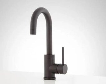 New Matte Black Ravenel Single-Hole Bar Faucet by Signature Hardware