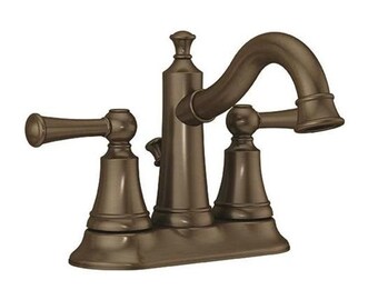 New Oil Rubbed Bronze Proflo Bartlett 1.2 GPM Two Lever Handle Centerset Brass Pop-Up Lavatory Faucet