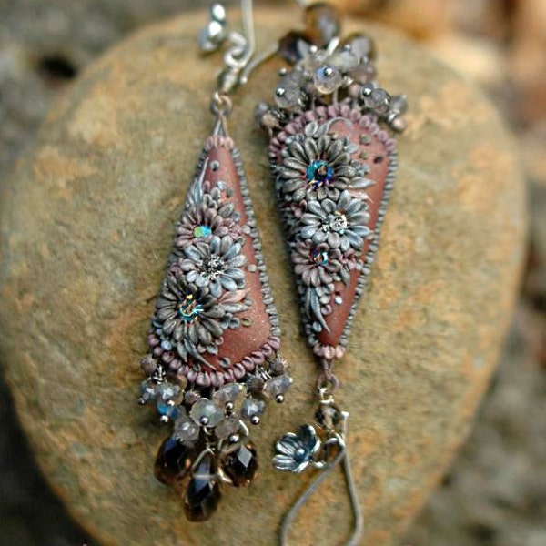 secret rain garden - dripping dangle earrings