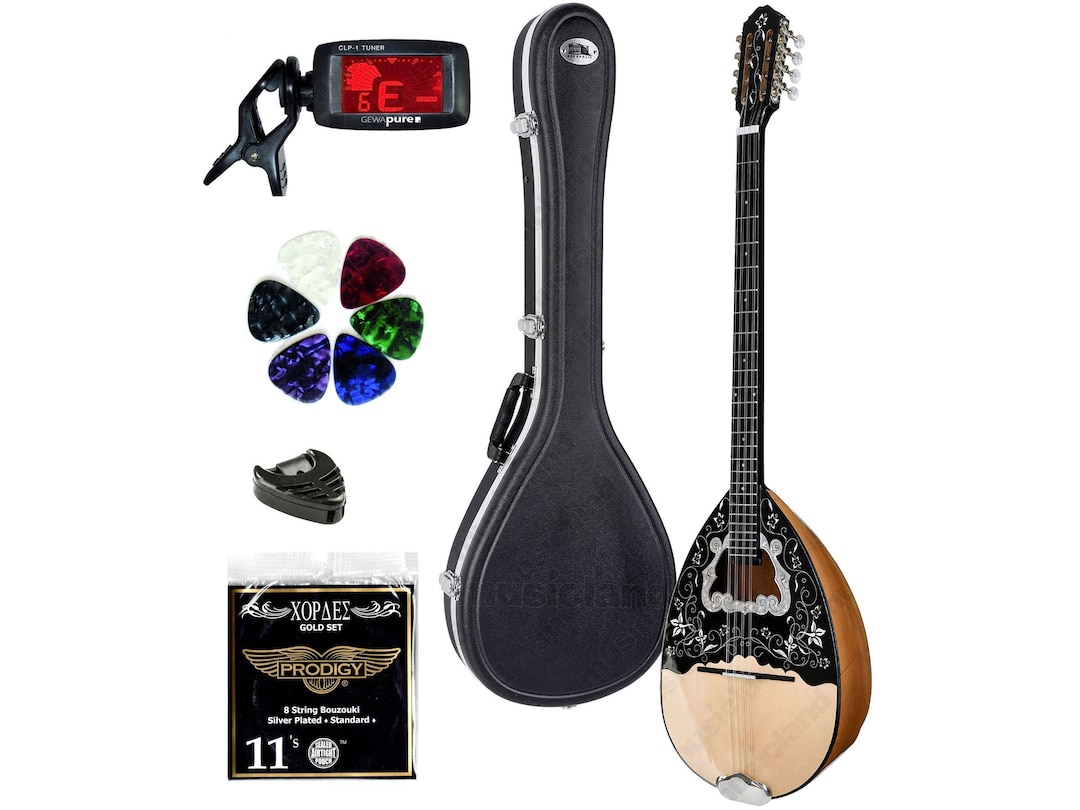 Handmade 8string Greek Bouzouki Bundle Traditional Student Bouzouki