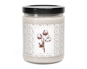 Scented Soy Candle - Clean Cotton, 9oz