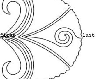 Lotus-Border-Digital Quilting Pattern-Digital Download-zipped file-not for printing