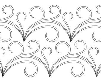 Shangri-La-Border-Pantograph-Digital Quilting Pattern-Digital Download-gezippte Datei-nicht zum Drucken