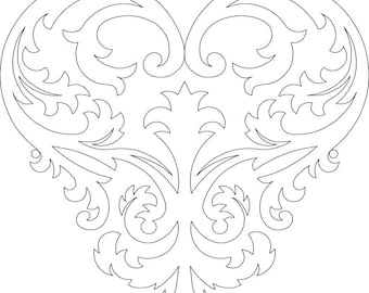 Heart-Motif-Digital Quilting Pattern-Digital Download-zipped file-not for printing