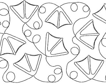 Duck Tracks-Pantograph-Digital Quilting Pattern-Digital Download-zipped file-not for printing