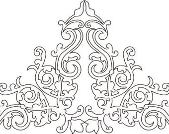 Scroll Triangle 2-Motif-Digital Quilting Pattern-Digital Download-zipped file-not for printing