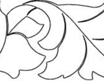 Akanthus-Border-Digital Quilt Muster-Digitaler Download-gezippte Datei-nicht zum Drucken
