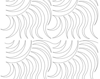Sunshine-Pantograf-Border-Quiltmönster för långarmsmaskiner-Digital nedladdning-zippad fil-ej för utskrift